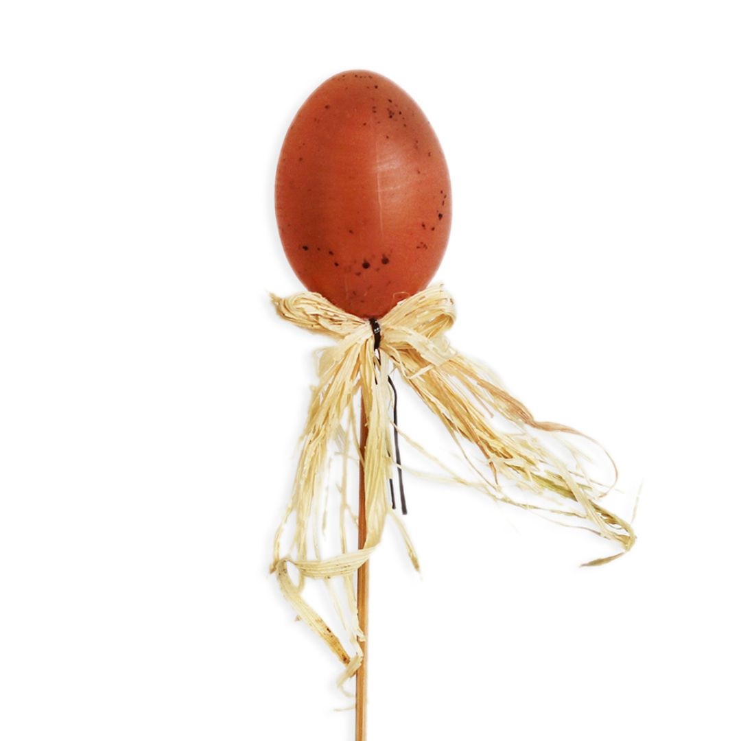 Vajíčko zápich pvc 6ks 6cm natural